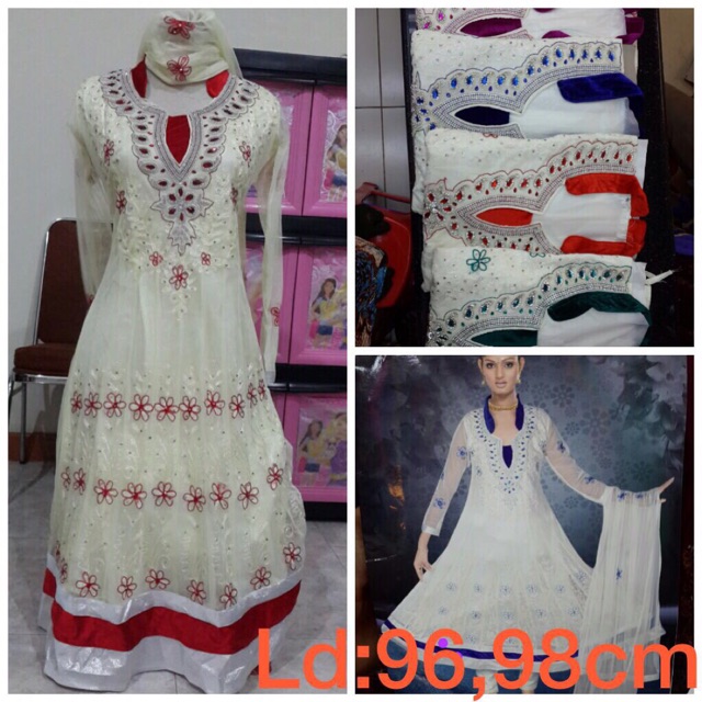 Baju stelan india celana bordir full muslim dewasa dan anak tanggung