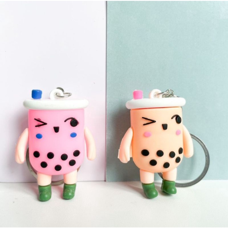 Gantungan Kunci Boba / Manusia Boba / Human Boba Man Keychain Lucu