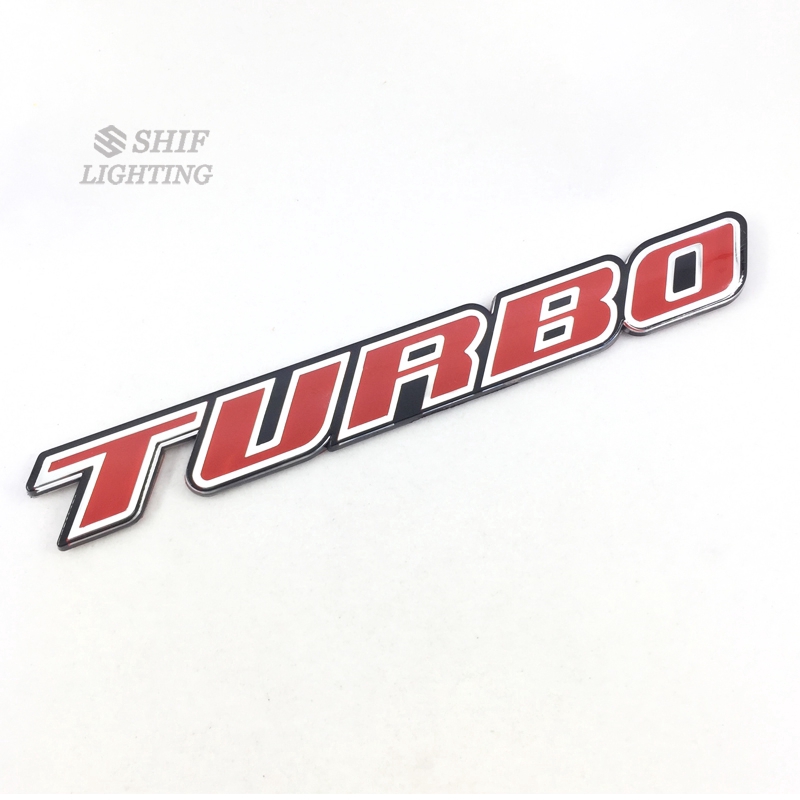 Stiker Emblem Mobil Turbo Logo Turbo Bahan ABS Kualitas Tinggi