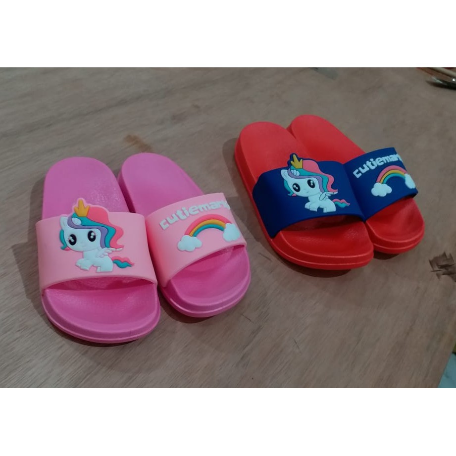 LittleAaron SANDAL UNICORN CUTIE Sandal Anak Selop Karet Import Berkualitas 1-8 Tahun Sport Termurah Sendal Bayi Anak Cewek Cowok