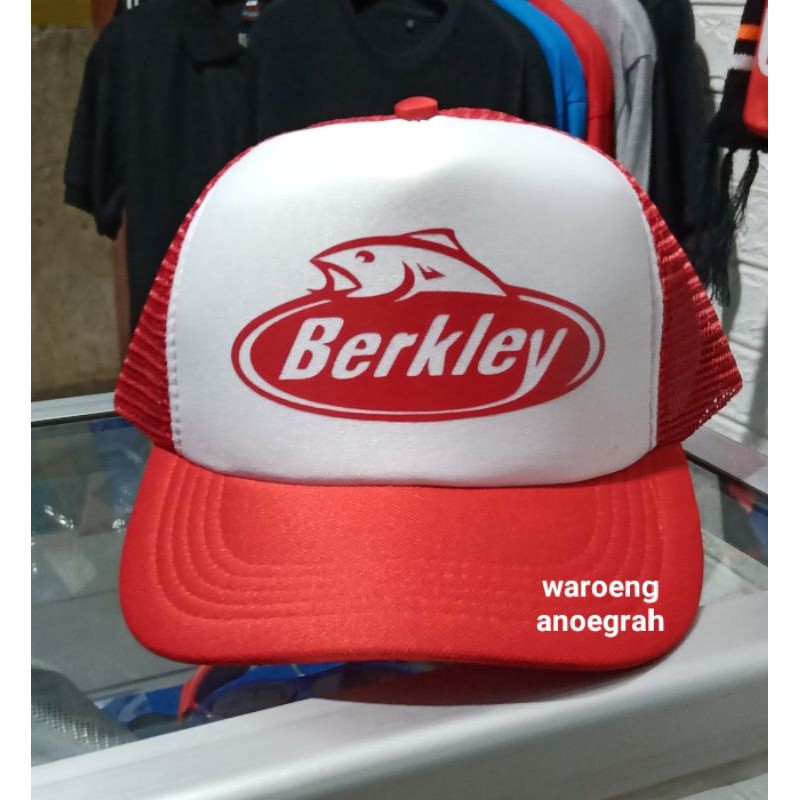Topi Mancing Jaring Logo Berkley