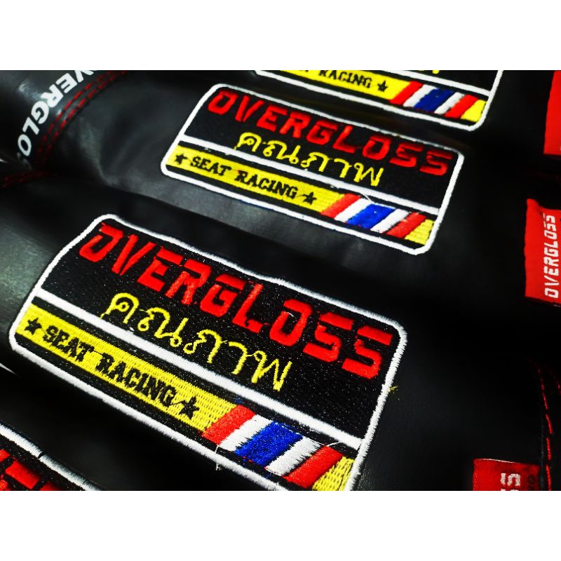 KULIT SARUNG JOK OVERGLOS SEAT RACING THAILAND BAHAN BORDIR