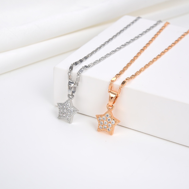 kalung titanium wanita emas muda model korea murah anti karat panjang asli silver nama selamanya 127n