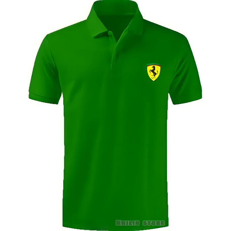 Kaos pria Kerah Kaos POLO FERRARI baju pria kerah lengan pendek FERRARI kaos Kerah distro