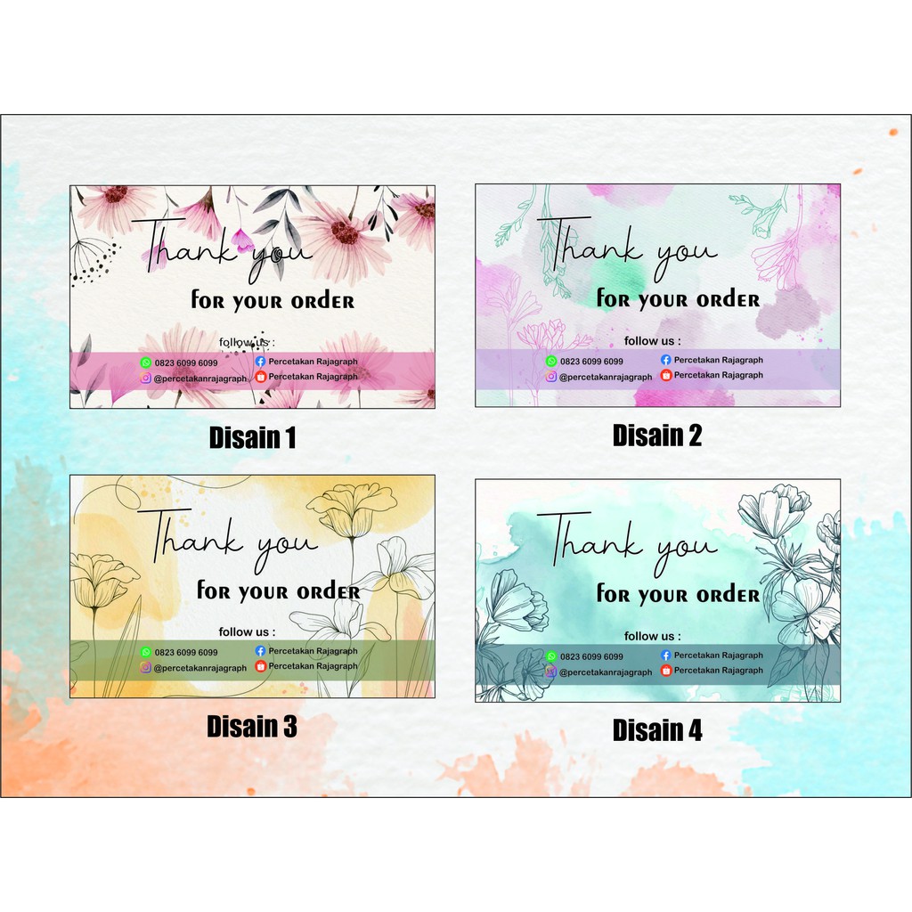 

Kartu Ucapan Terima Kasih Online Shop / Thank You Card Olshop / Souvenir Olshop / Stiker Olshop