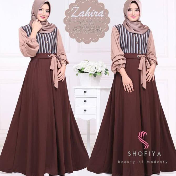 Baju Gamis Wanita Terbaru Zahira Dress Termurah Harga Promo Shopee Indonesia