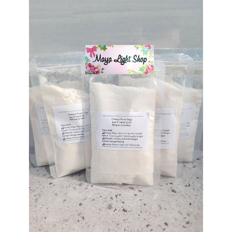 Cheese Foam Powder 50gr white cheese powder kerry keju putih bubuk drink kerry putih bubble boba minuman keju kekinian