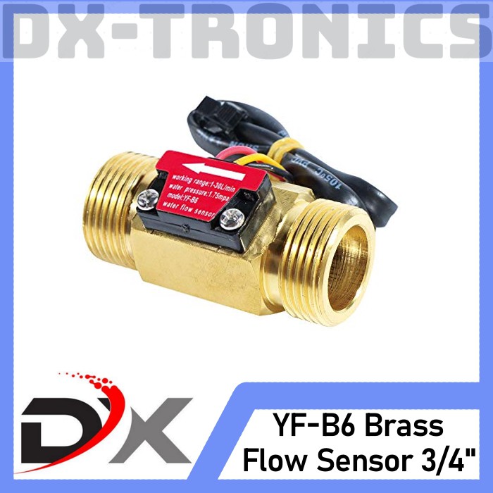 Water Flow Sensor Brass G3/4 Aliran Air 3/4&quot; in YF-B6 1-30L/min