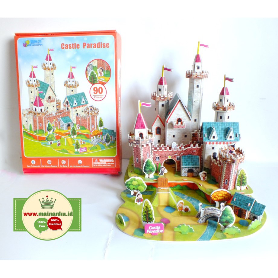 Mainan 3d Puzzle Eksklusif CASTLE PARADISE | Puzzle 3D Istana - 1703