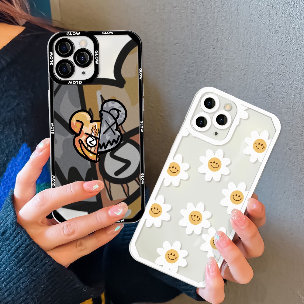 Soft Case TPU Motif Kartun Angel Eyes Untuk iPhone 11 12 13 Pro Max XR X XS Max 7 8 Plus 12 13 Mini SE 2020 SE 2022