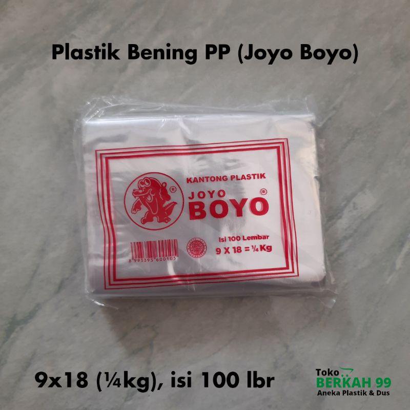plastik PP bening Joyo Boyo 1/4 Kg