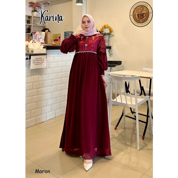 KARiNA DRESS GAUN PESTA MEWAH MUSLIMAH KONDANGAN WISUDA BRIDESMAID Gamis kondangan TUNANGAN WALIMATUL