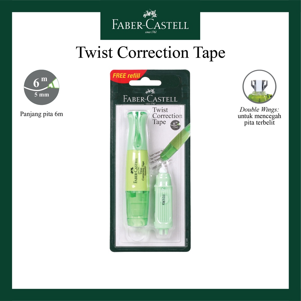 

H7Y Correction Tape Faber Castell / Tipe X Kertas / Twist Correction Tape