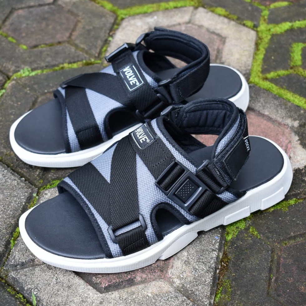 ZENITH GREY |FORIND x Volve| Sendal Gunung Original Kulit Santai Kasual Pria Lokal Sandal Footwear
