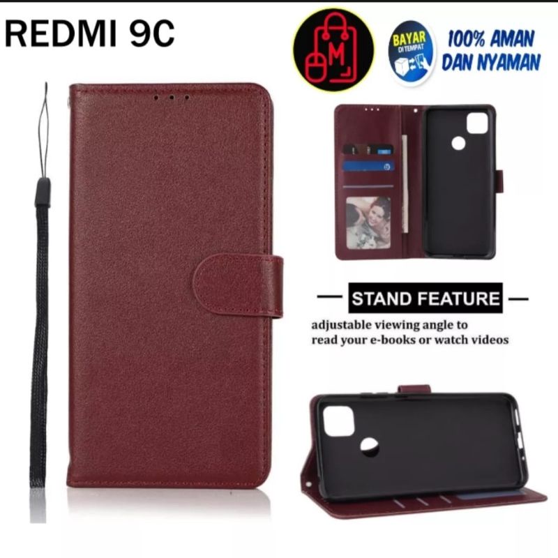 Dompet Hp Redmi 9C Leather Flip Case Redmi 9C