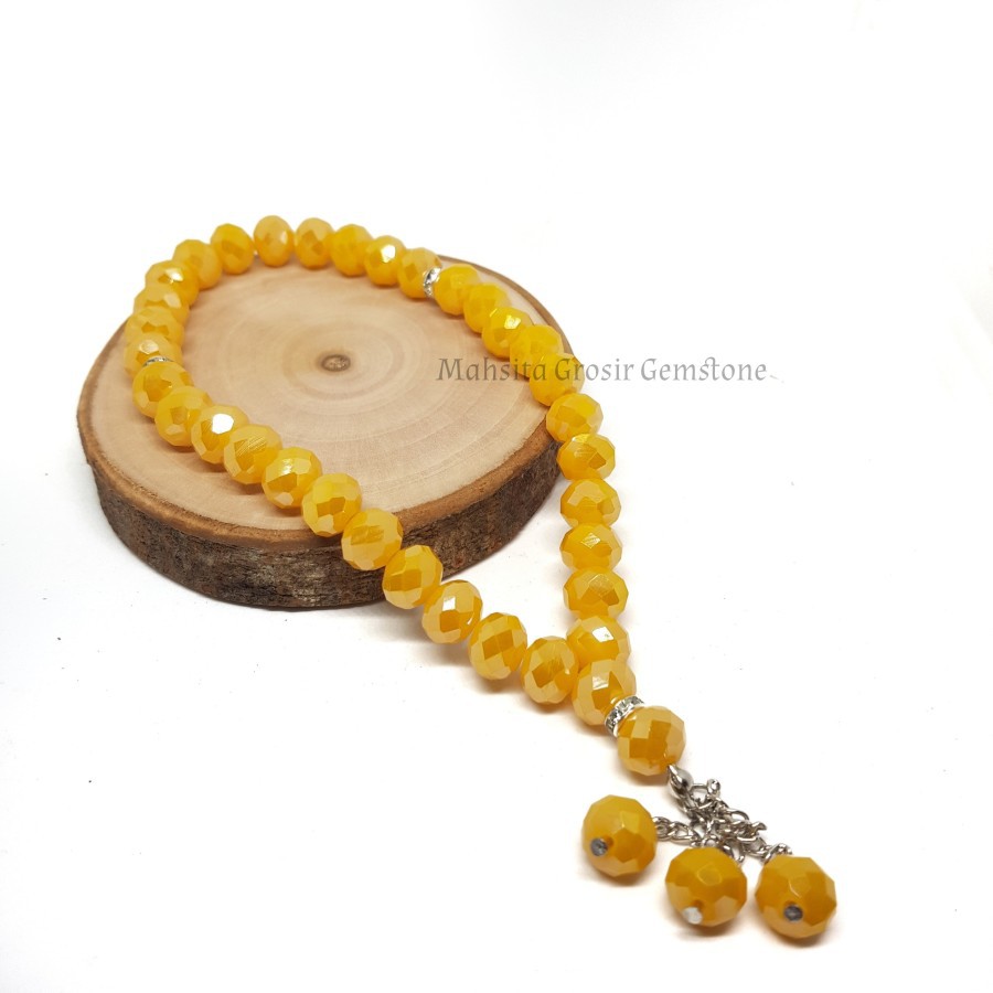 Tasbih Batu Kristal Berkilau 33 butir 10mm-1