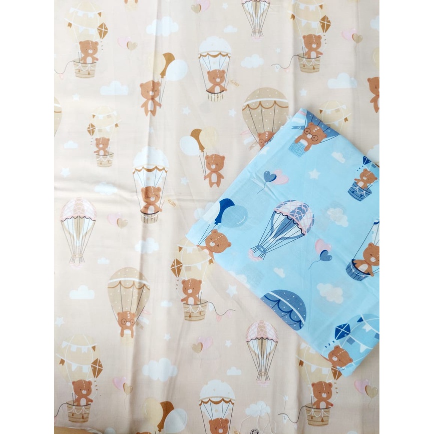 Perca Kain Katun Balloon Adventure Motif Anak Laki-laki Ukuran 50x120cm