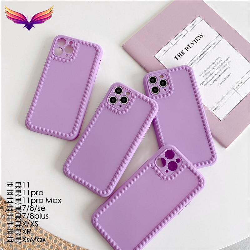 Bahan Silikon Warna Ungu Untuk Iphone 11 Pro/8 P/xsmax/xr