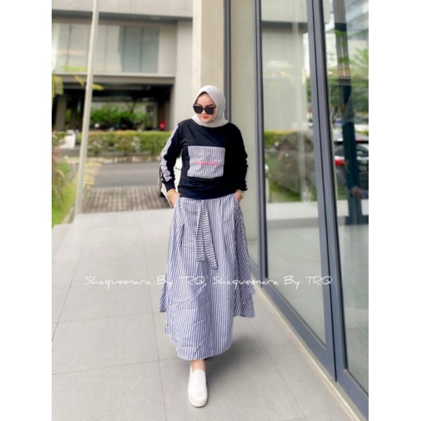 ONE SET ROK CELANA SALUR + KAOS COMBED IMPORT PREMIUM by TRQ