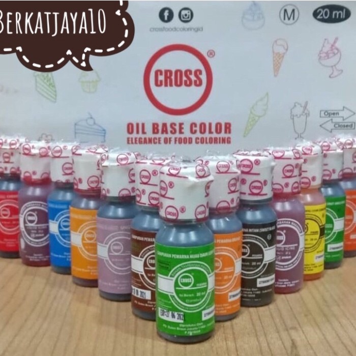 

Ht62D Cross Food Coloring Regular Oil Based Color 20Ml Pewarna Makanan Cair - Rose Pink Ht52Hh