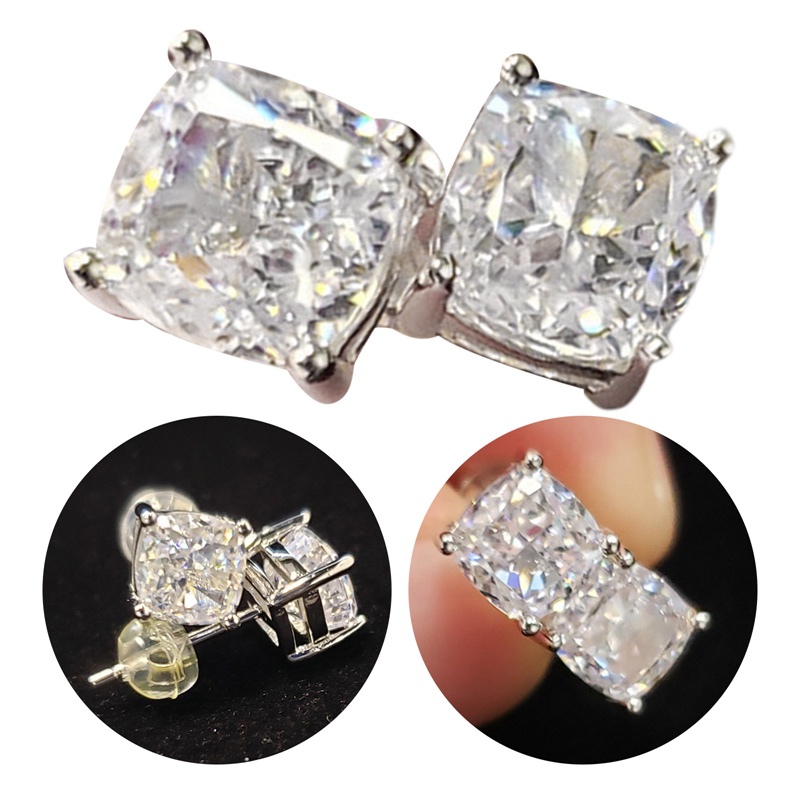 Anting Stud Kristal Cubic Zirconia Serbaguna Untuk Wanita