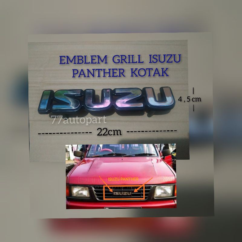 Emblem logo isuzu untuk grill panther kotak