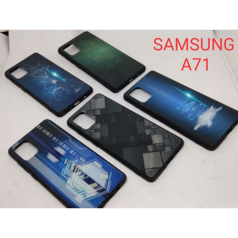 Softcase glass Samsung A71 futuristik