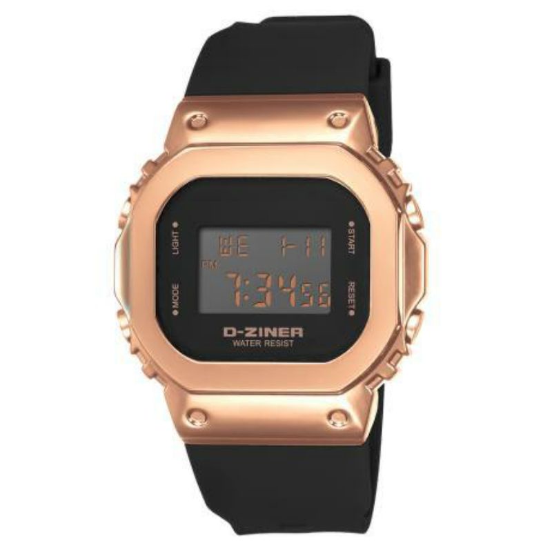 (COD) JAM TANGAN WANITA D-ZINER ORIGINAL 8300 TALI KARET DIGITAL