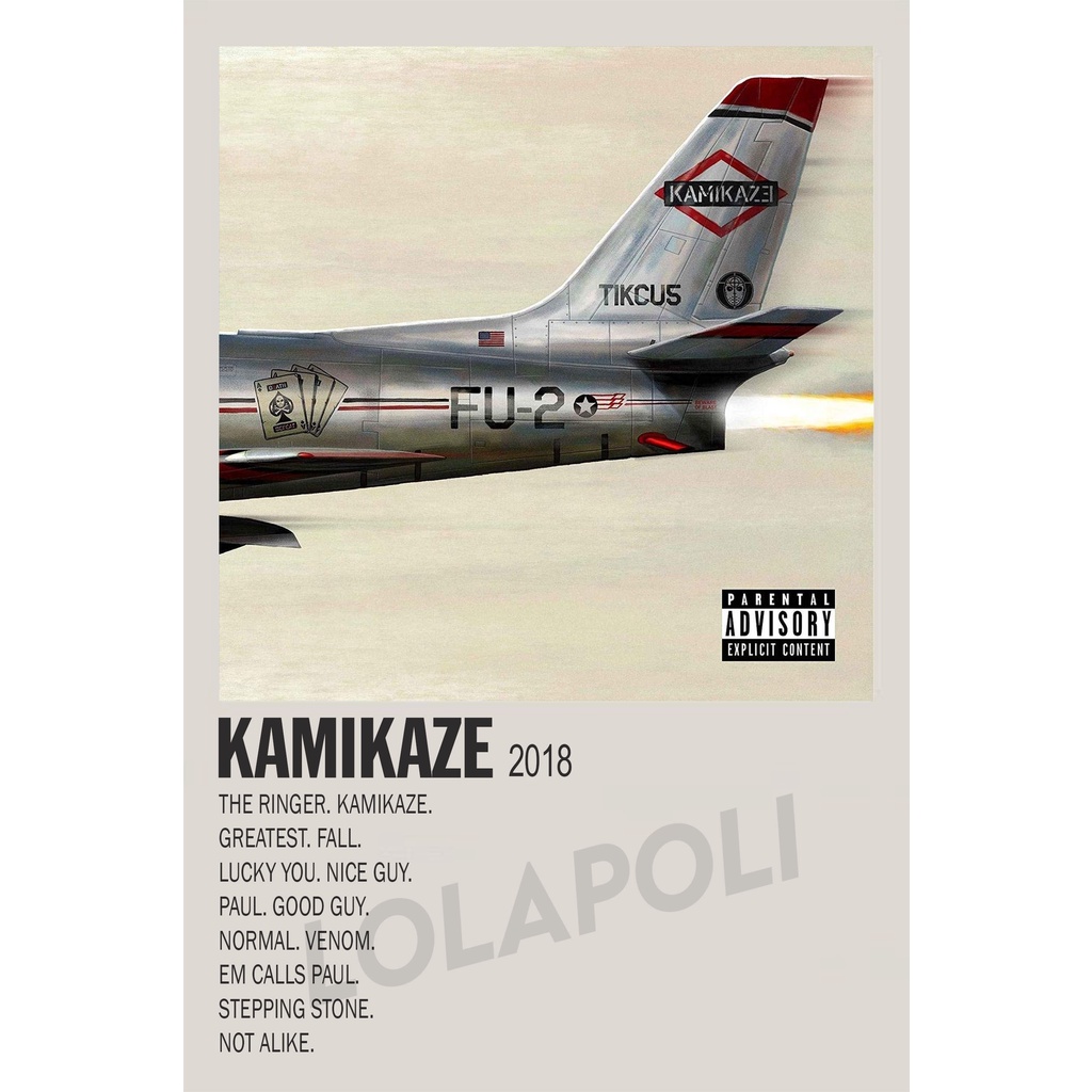 Poster Cover Album Kamikaze - Eminem