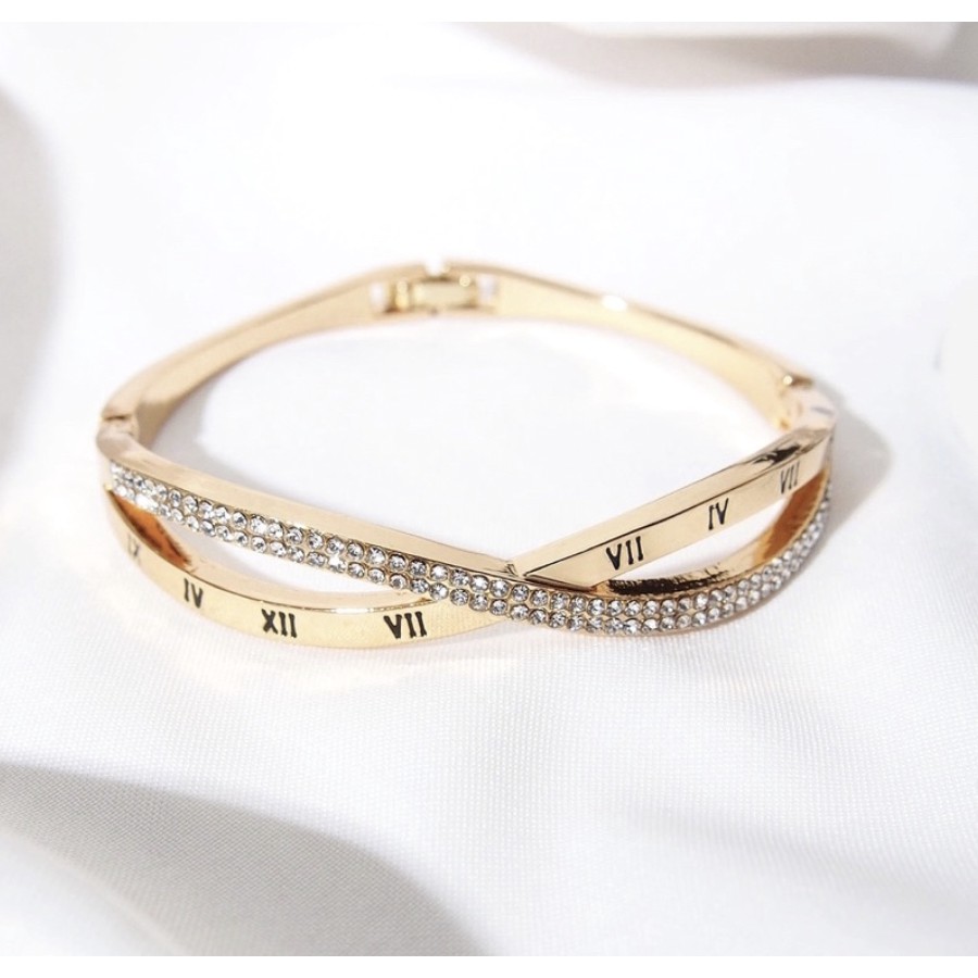 Gelang Titanium Romawi Diamond Fashion Korea Dalika