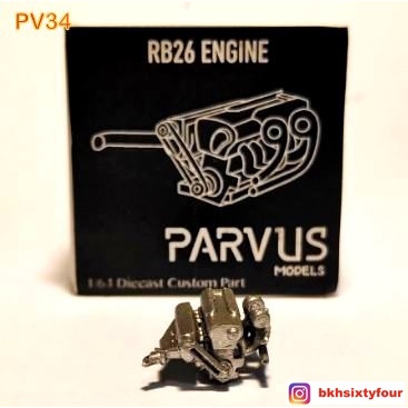 PARVUS PV34 Mesin Nissan RB26 RB26DETT Diecast 1:64 Custom All Models