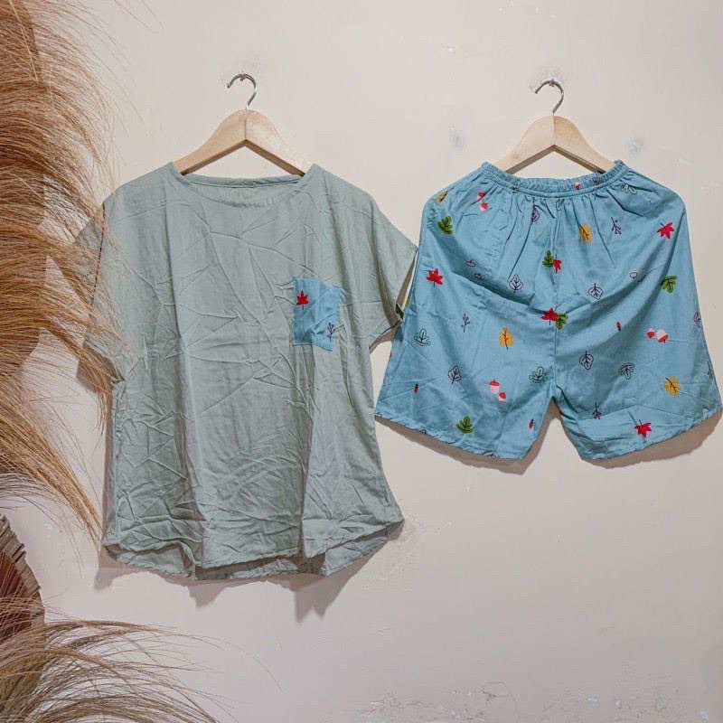 BABYDOLL RAYON ATAS BAWAH PENDEK - PIYAMA RAYON- BAJU TIDUR- PIYAMA WANITA - BAJU SANTAI - BAJU MOTI