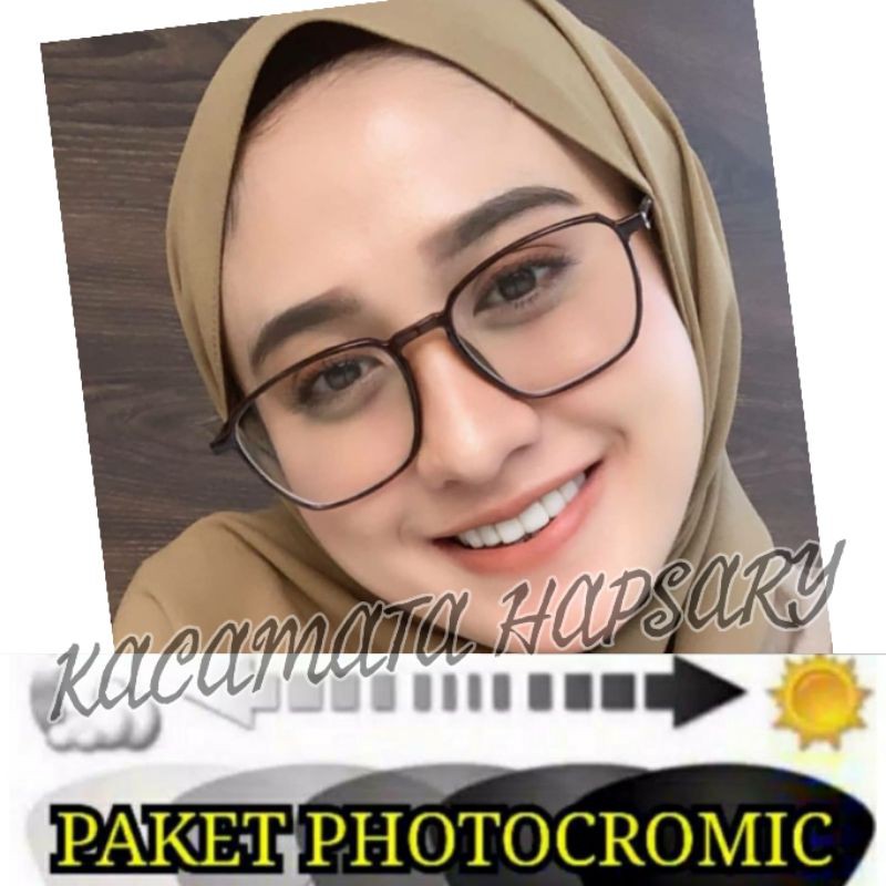 ( COD ) PAKET FRAME + LENSA PHOTOCROMIC | KACAMATA MINUS / ANTI RADIASI | KACAMATA WANITA 362