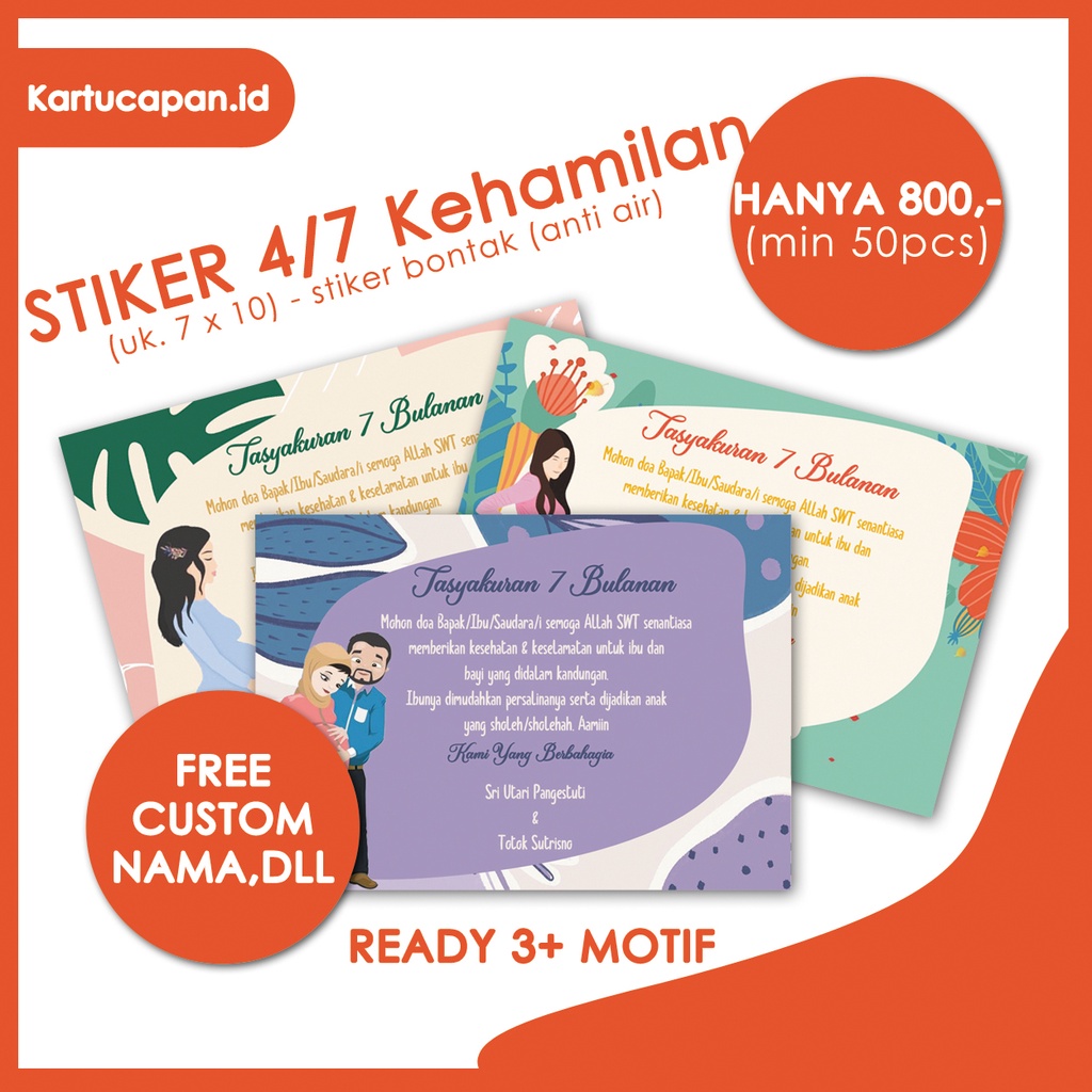 

TERMURAH!! STIKER TASYAKURAN 4/7 BULANAN / KARTU TASYAKURAN 4/7 BULANAN / TASYAKURAN KEHAMILAN
