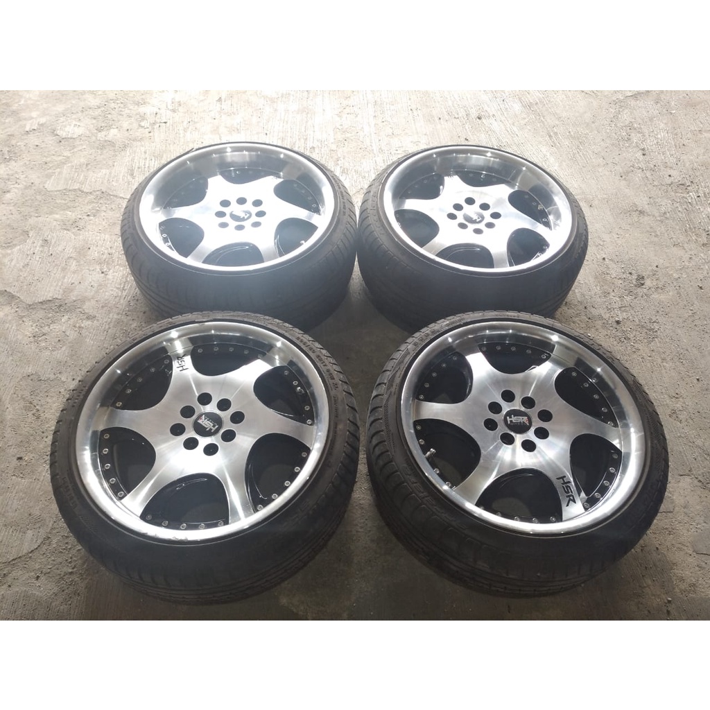 velg mobil racing second hsr  ring 17 ban acclera 205 40 r17 bisa buat brio sigra cayla  lubang 4