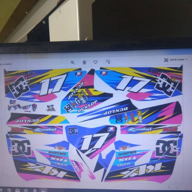 Klx lama decal, grafis