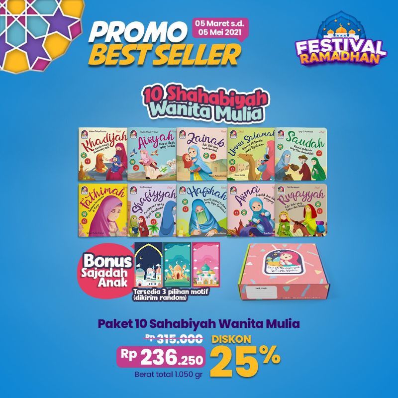 Buku Anak - Paket 10 Shababiyah Wanita Mulia Ziyad Books