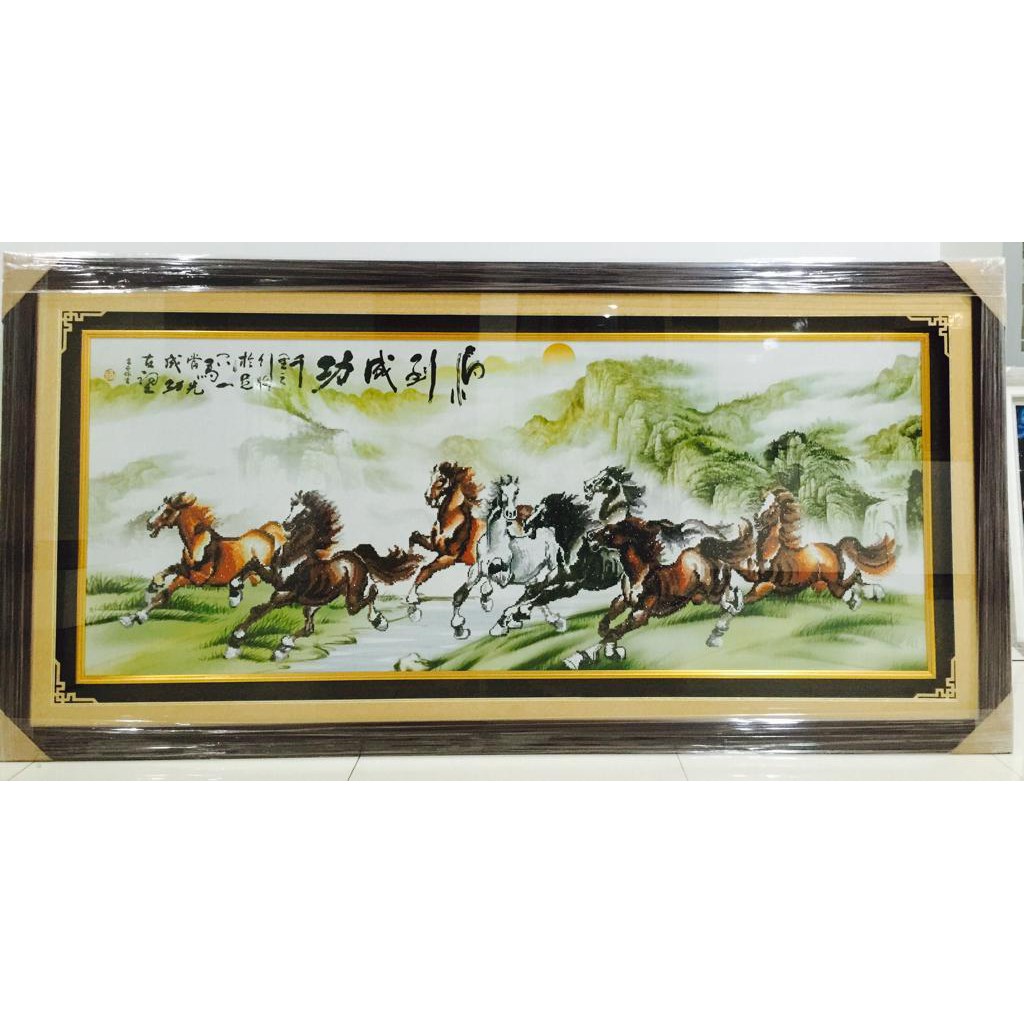 lukisan diamond berlian 5D desian kuda