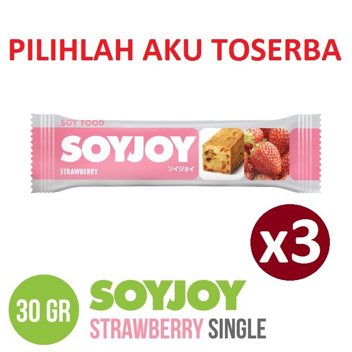 SOYJOY STRAWBERRY 30 gr - ( HARGA PAKET ISI 3 PCS )