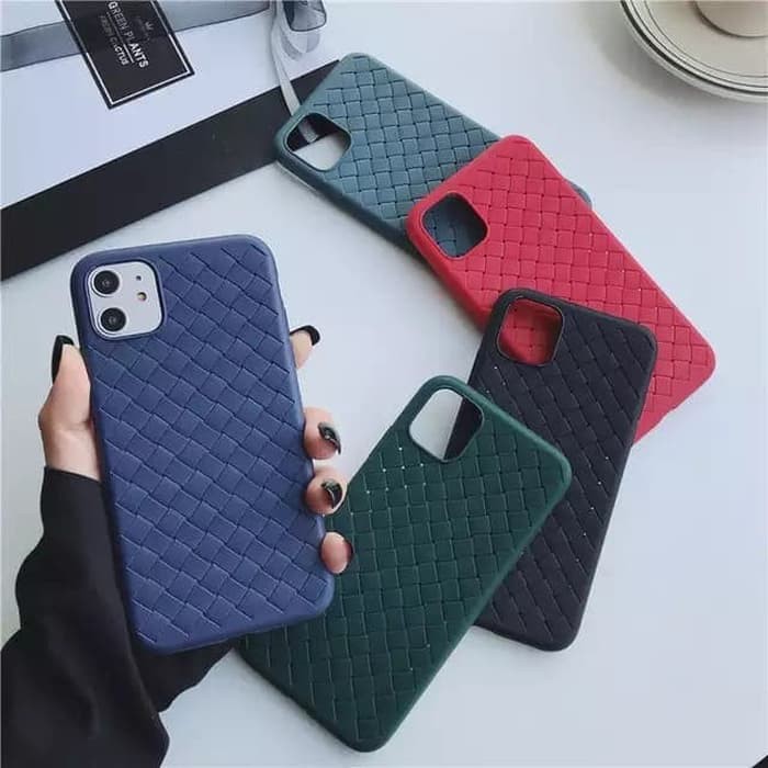 Iphone 11 / 11 Pro / Pro Max / Iphone 12 / 12 Pro / 12 Mini Soft Case Woven Pattern Anti Heat