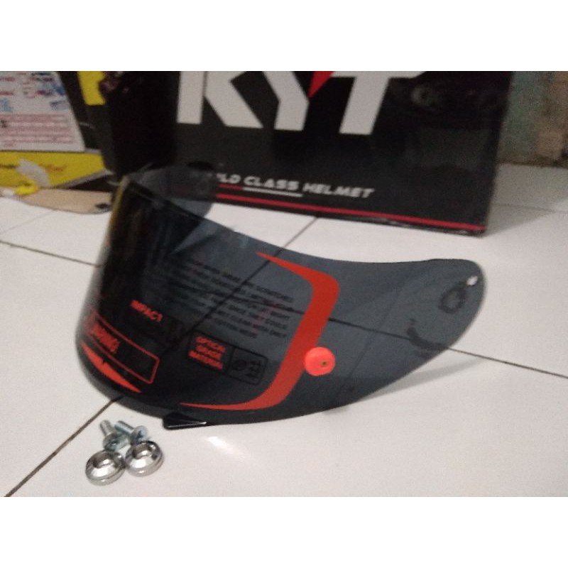Kaca flat visor Dark smoke pnp helm Yamaha Cargloss Vixion new