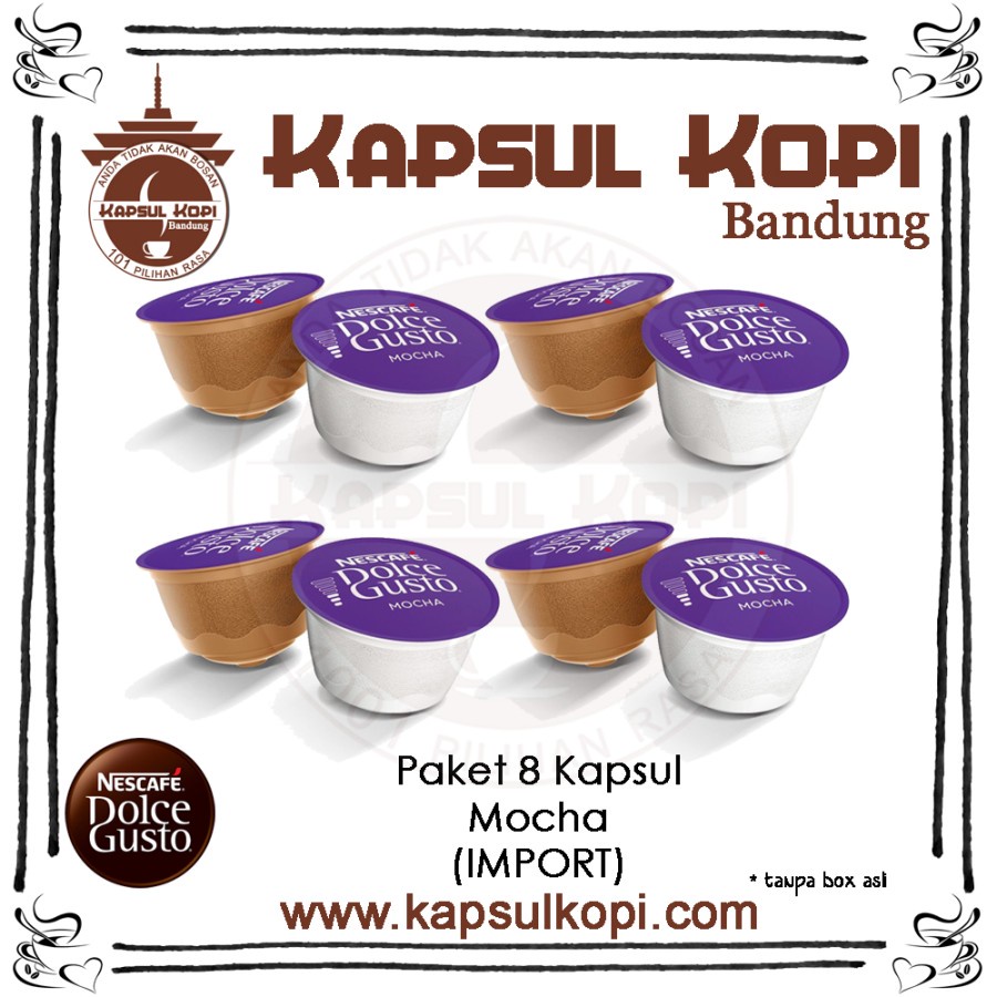 

Promo Terbatas - Nescafe Dolce Gusto Mocha New (Coklat + Kopi + Susu). Import