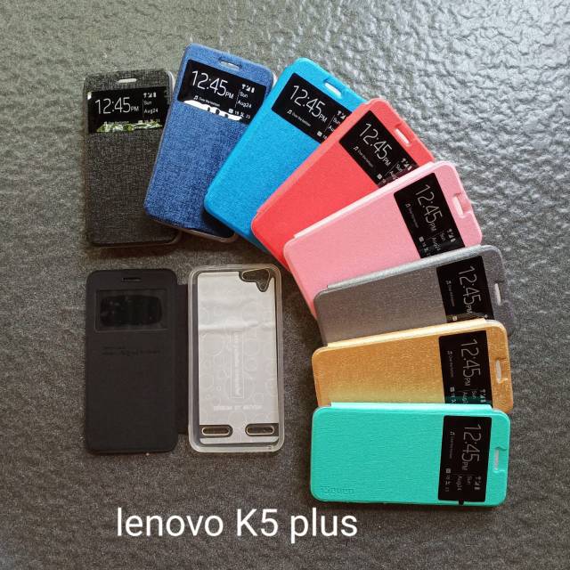 Flip case Lenovo K5+ K5 plus A6020 flipcase book cover sarung buku buka tutup flipshell