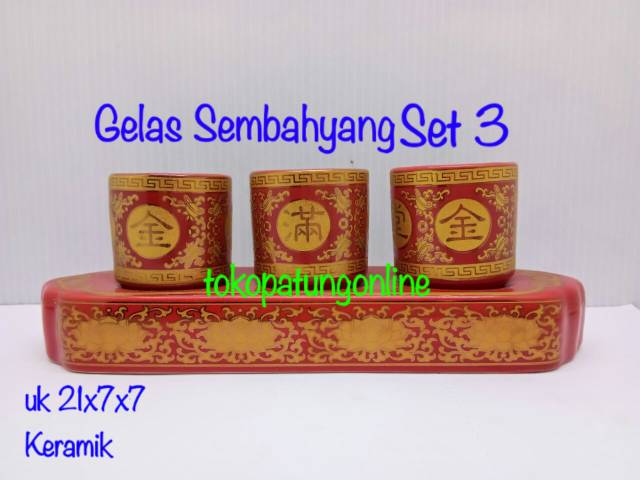 Gelas Sembahyang Set 3 Naga 803 New