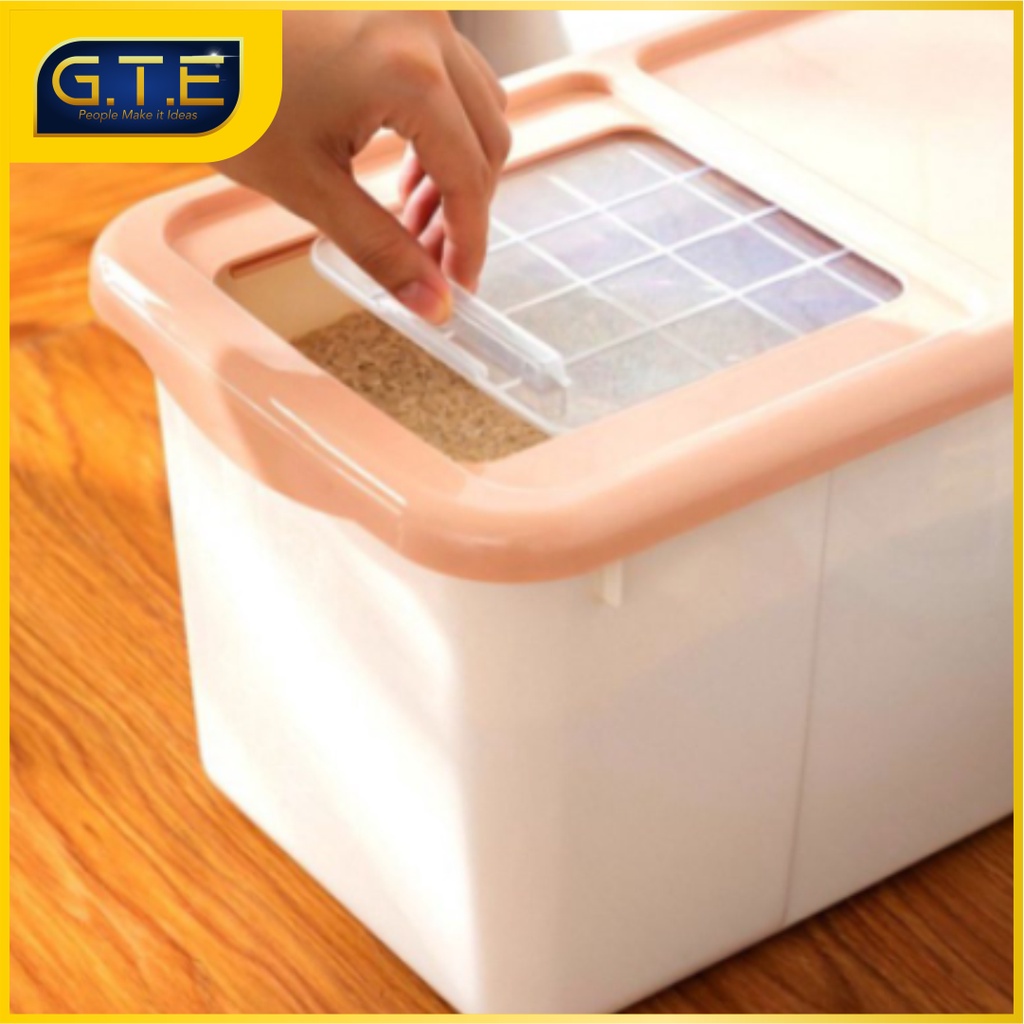 GTE | Tempat Penyimpanan Makanan Beras Kacang/ Food Storage Box Plastik/Rice Kontainer box Bahan Plastik PP