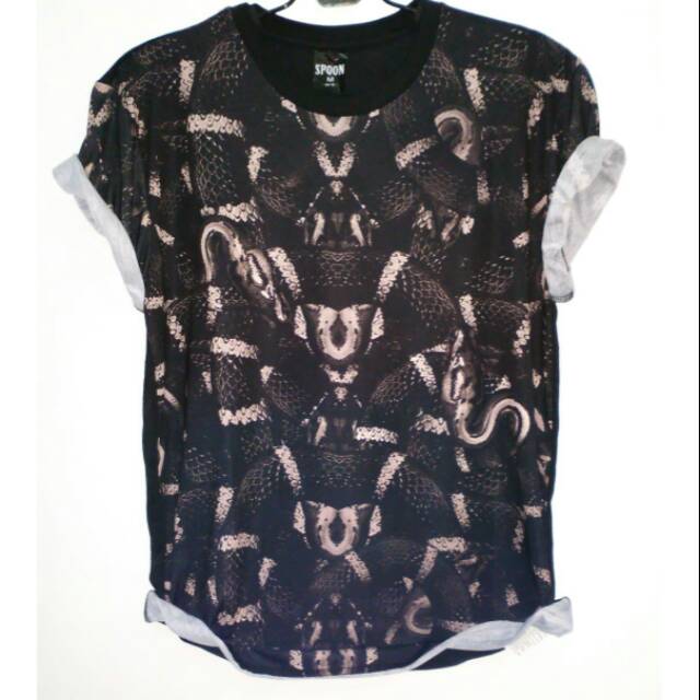 Kaos distro printing full snake marcelo burlon