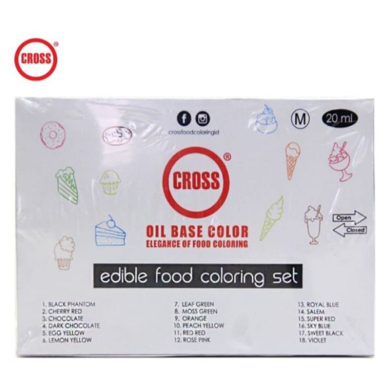 

Pewarna Makanan Halal CROSS 1 Set 18 x 20ml