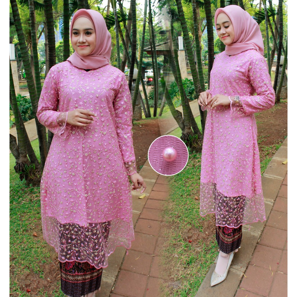 Setelan Kebaya Tulle Tunik Terbaru