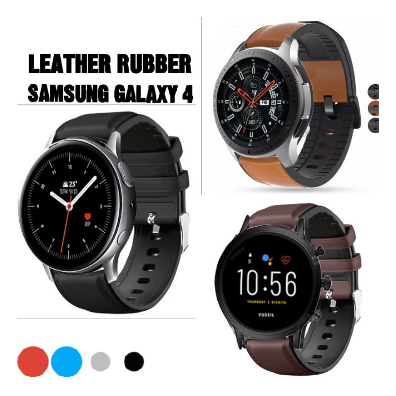 STRAP TALI JAM TANGAN - KULIT STYLE LEATHER RUBBER - FOR SAMSUNG GALAXY 4 40 42 44 46 SMARTWATCH