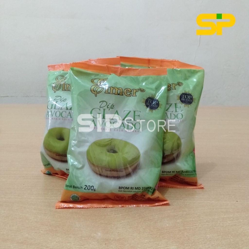 ELMER DIP GLAZE @200gr Topping Donat / Topping Martabak / Topping Es Krim / Topping Pisang Nugget Aneka Rasa